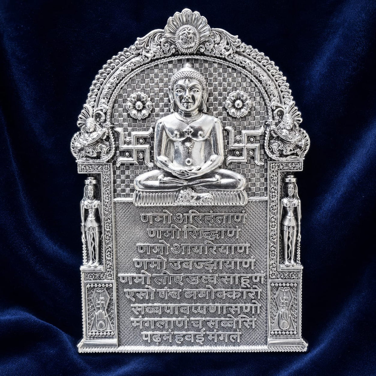 Silver Namokar Mantra Stand Main image
