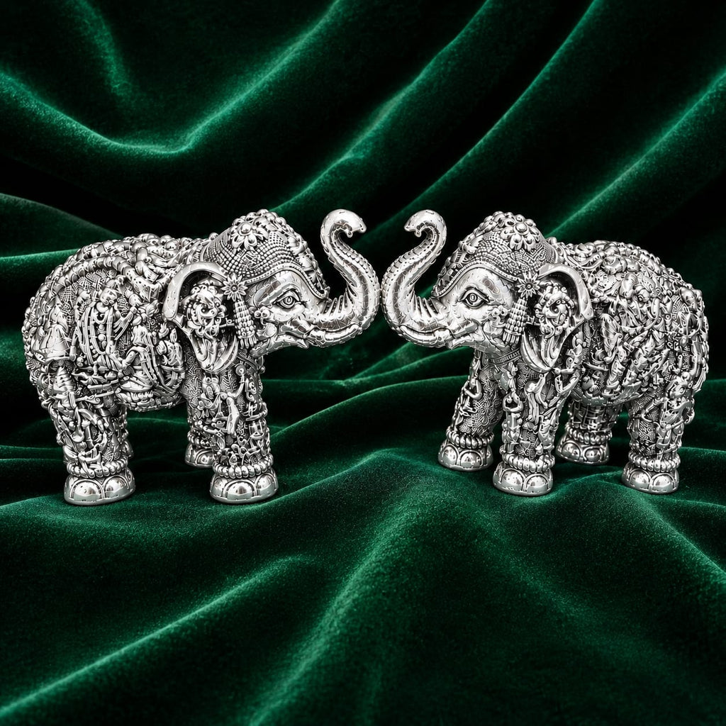 Shri Krishna Elephant Pair