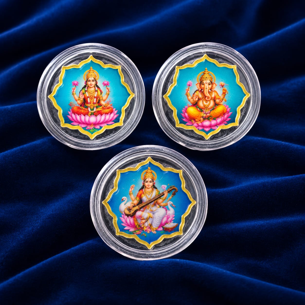 Divine Trimurti- Lakshmi Ganesh Saraswati Blessing Box Secondary image