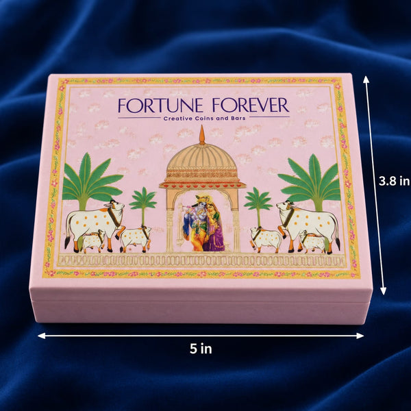 Box Packaged Coins Gifting Radha Kishan Ji