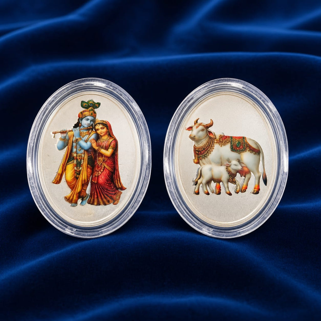 Box Packaged Coins Gifting Radha Kishan Ji