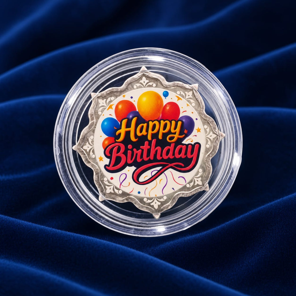 Box Packaged Coins Gifting Happy Birthday