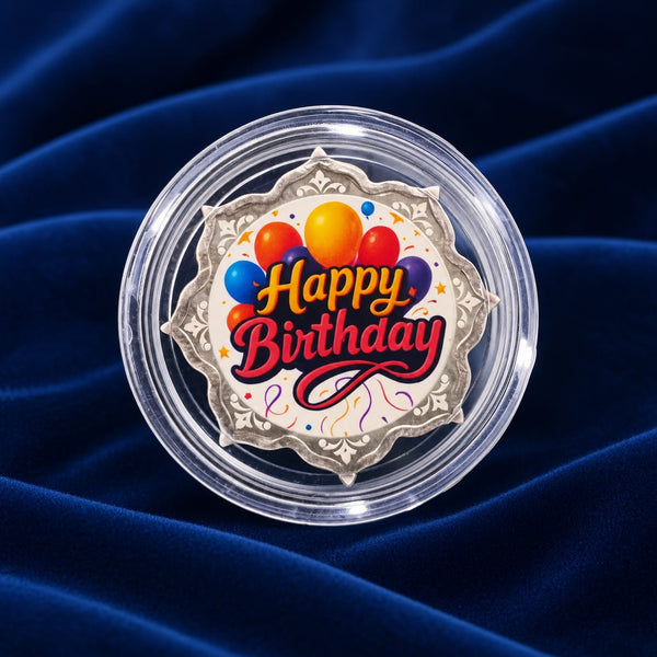 Box Packaged Coins Gifting Happy Birthday