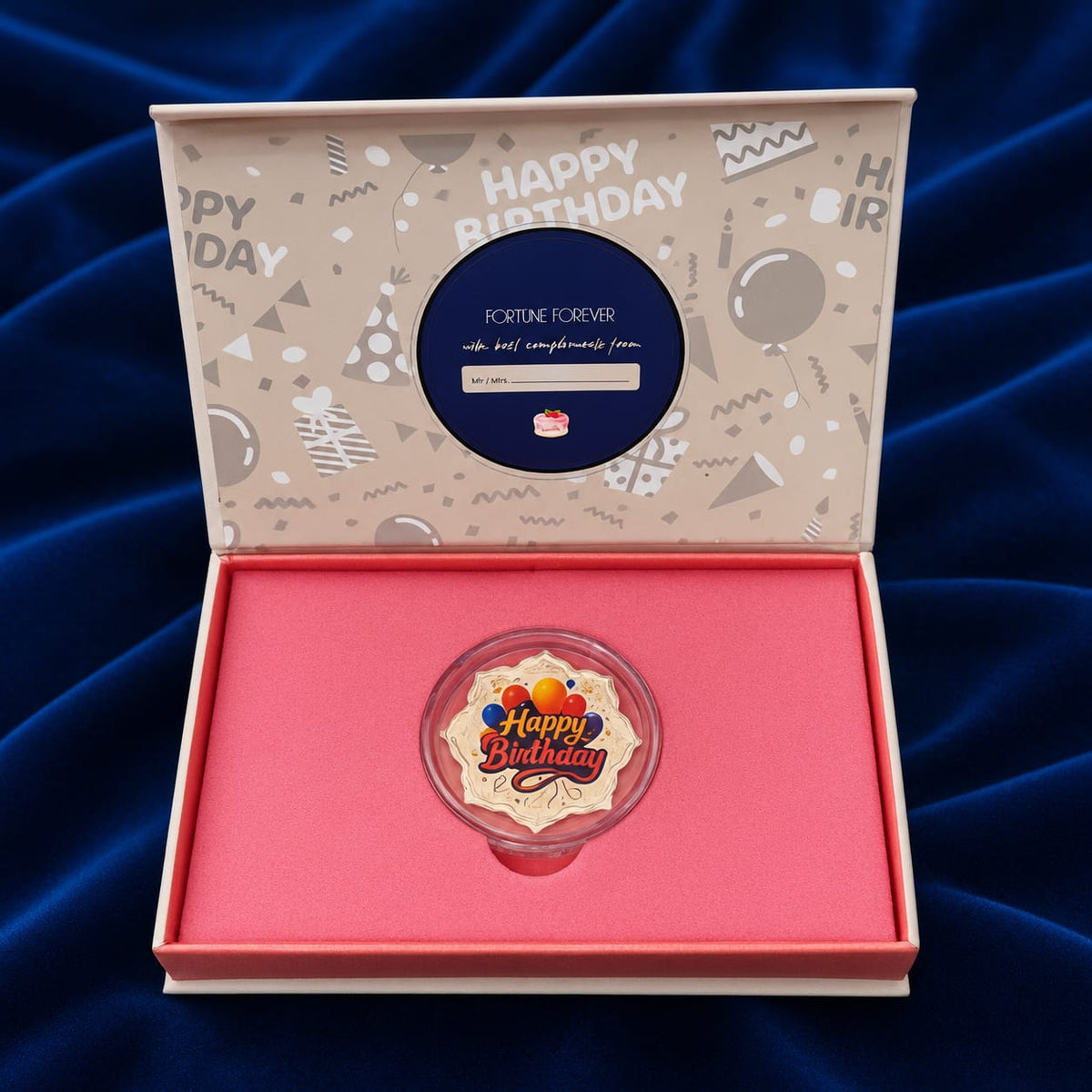 Box Packaged Coins Gifting Happy Birthday
