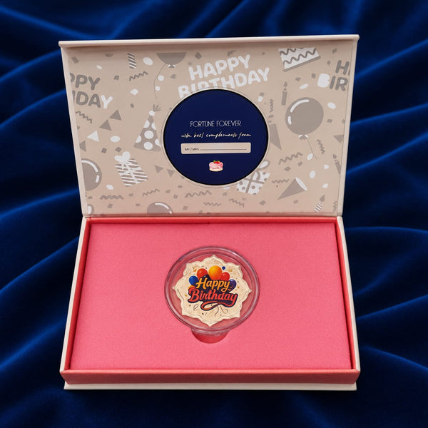 Box Packaged Coins Gifting Happy Birthday