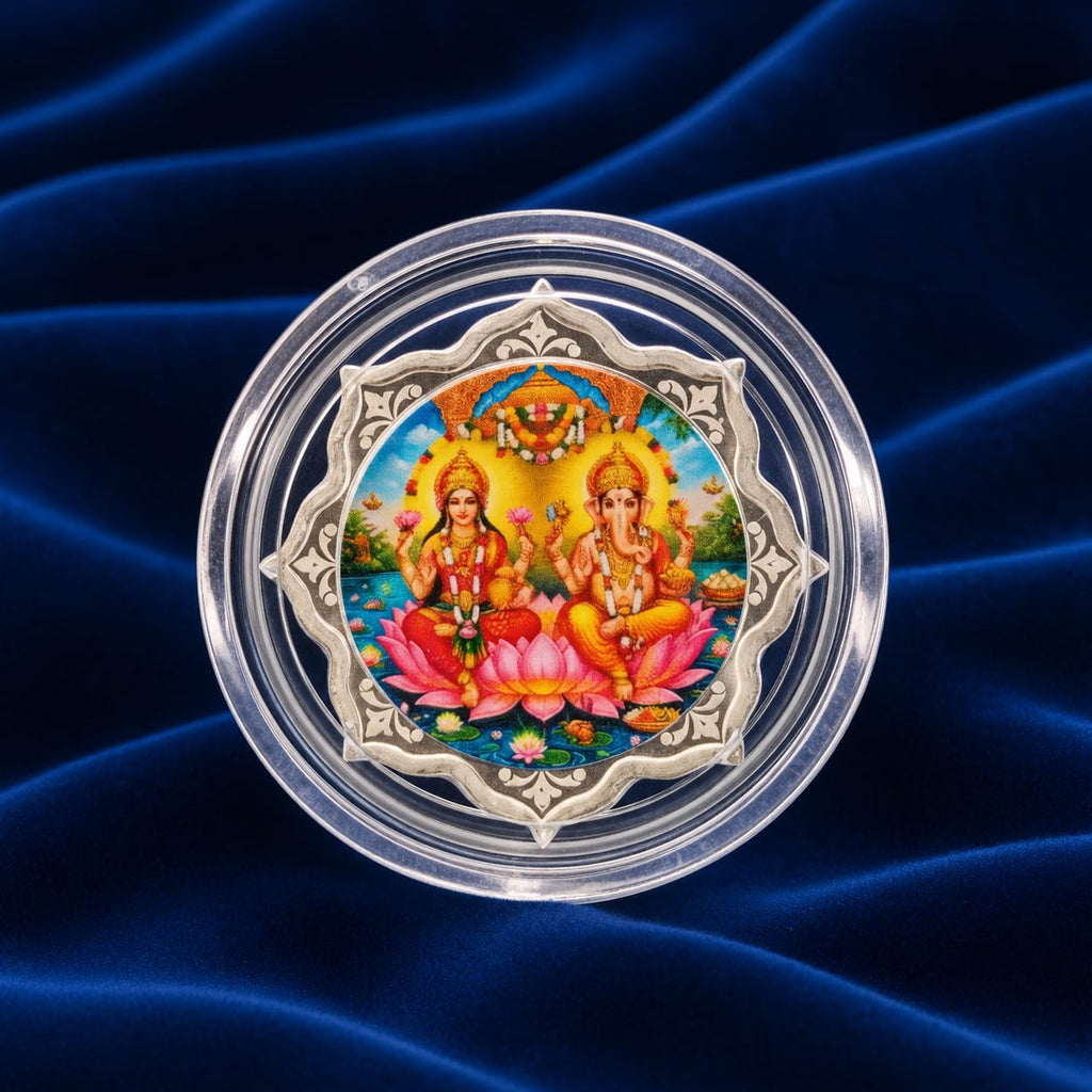 Box Packaged Coins Religious Ganpati Laxmi