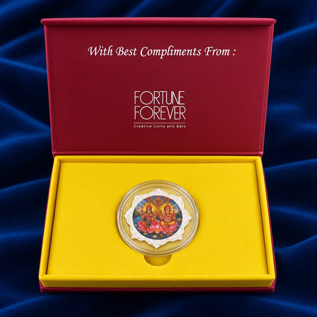 Box Packaged Coins Religious Ganpati Laxmi