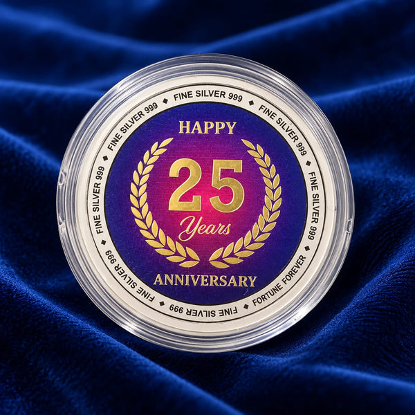 Box Packaged Coins Gifting 25th Anniversary