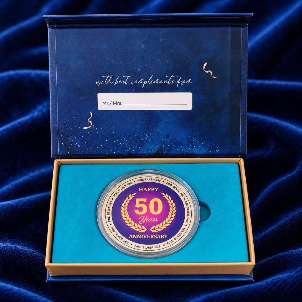 Box Packaged Coins Gifting 50th Anniversary