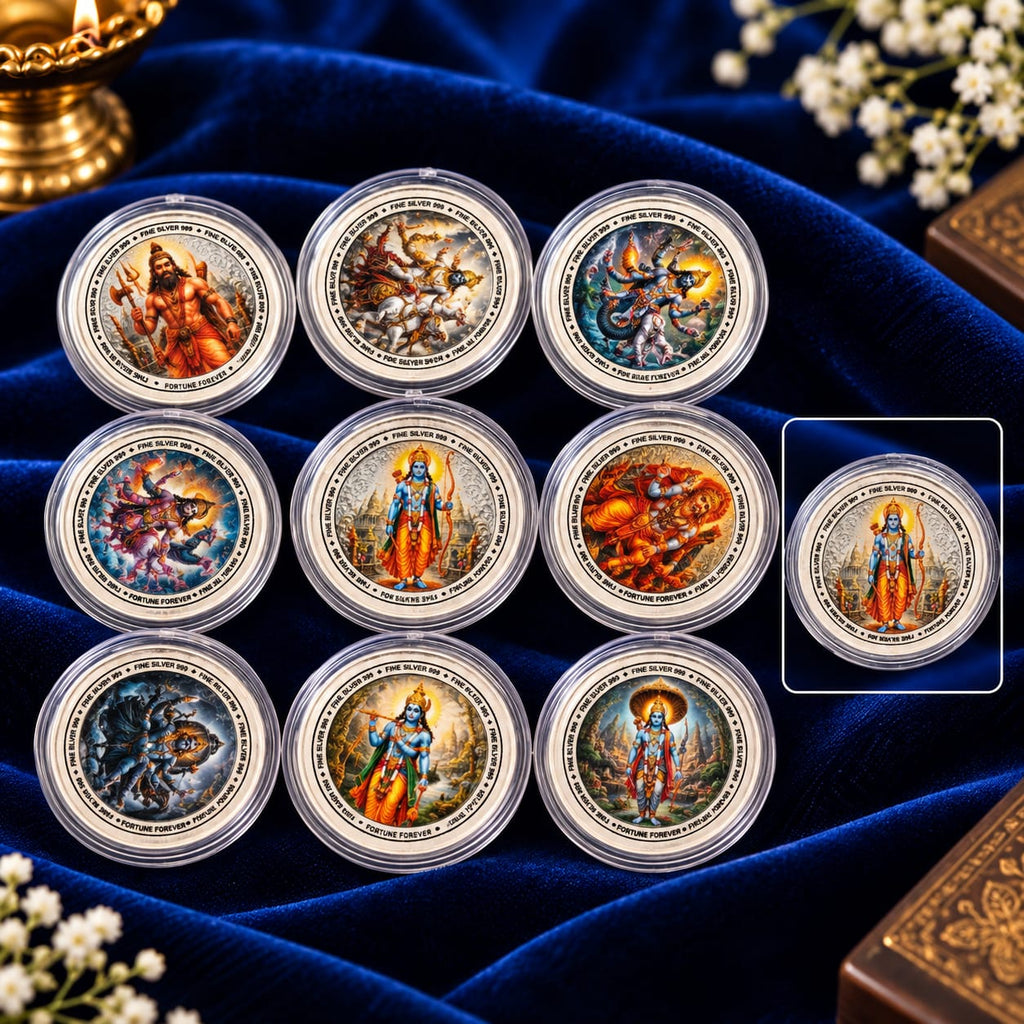 Wooden Package Coins Vishnu Dashaavtar