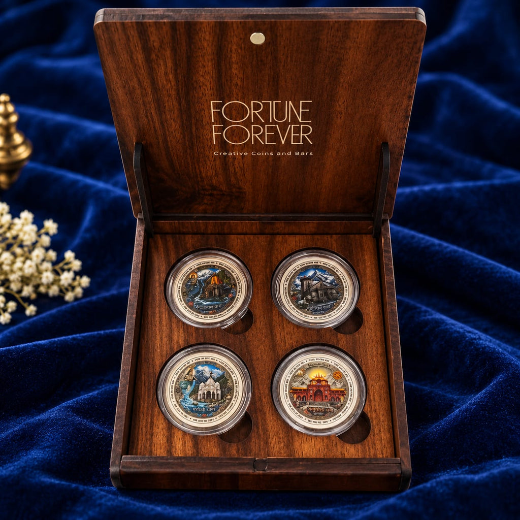 Wooden Package Coins Chaar Dham Tirth