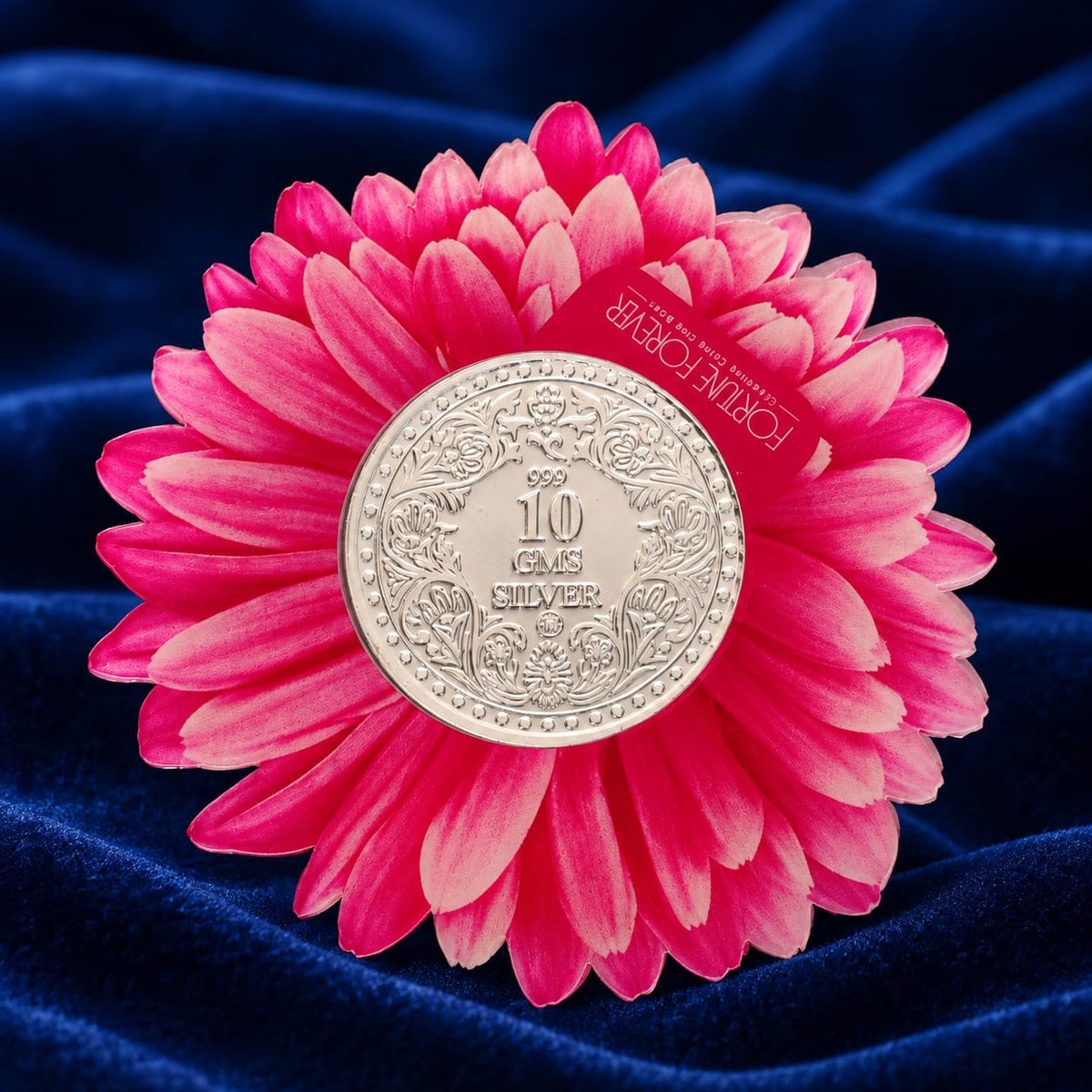 Rose Bloom Silver Coin, 10gm