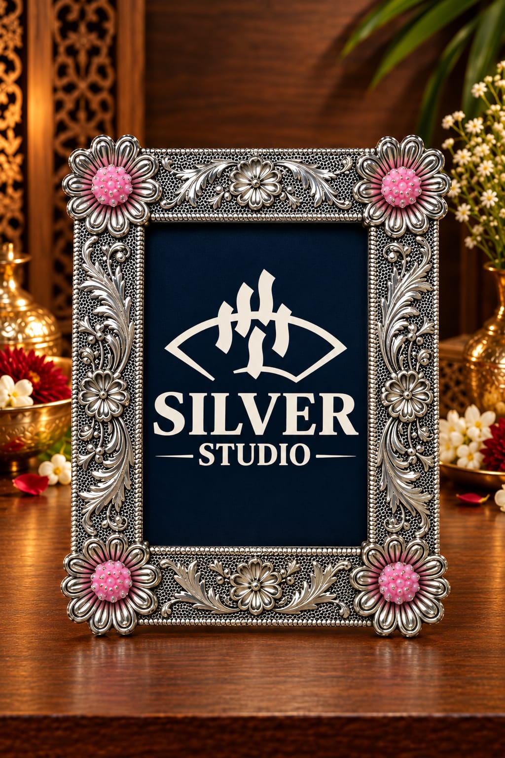 Daisy Corner Silver Frame