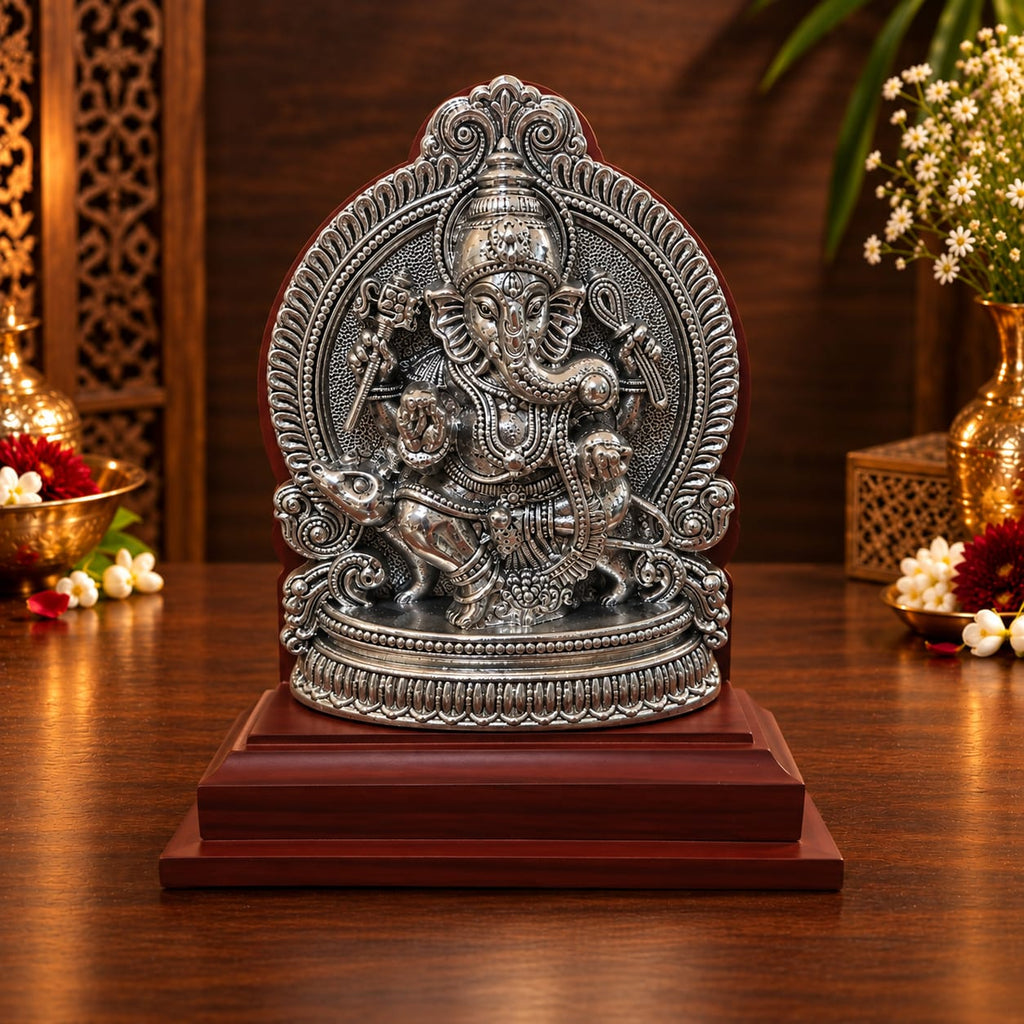 Lakshmi Ganesh Ji Silver Idol Pair