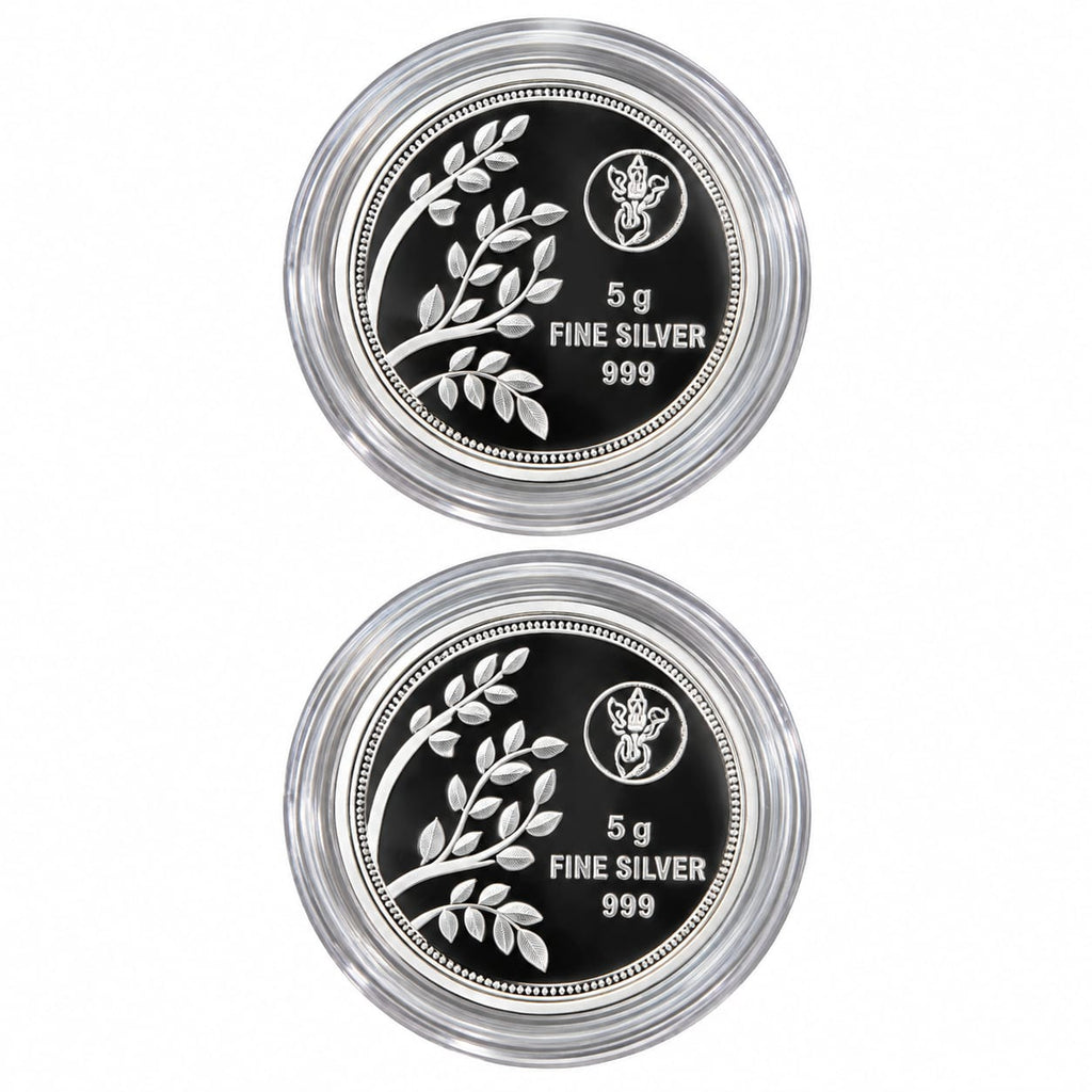 Diwali Silver Coin Gift Box, 10gm