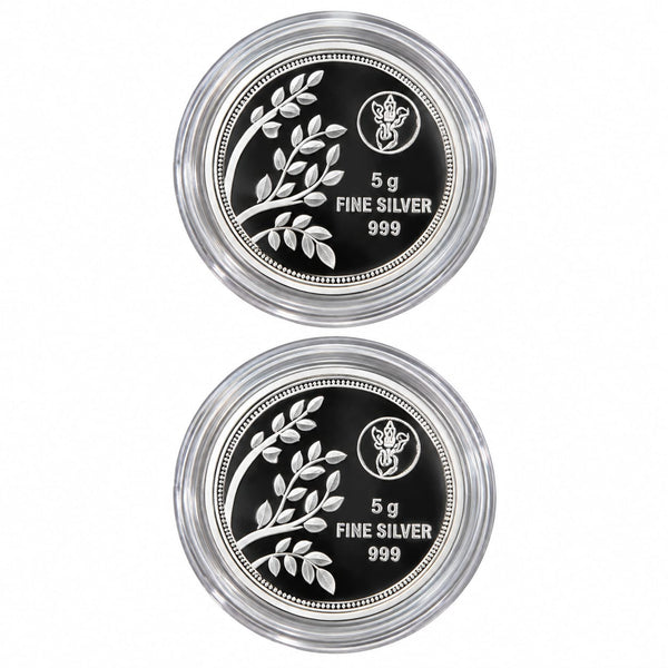 Diwali Silver Coin Gift Box, 10gm
