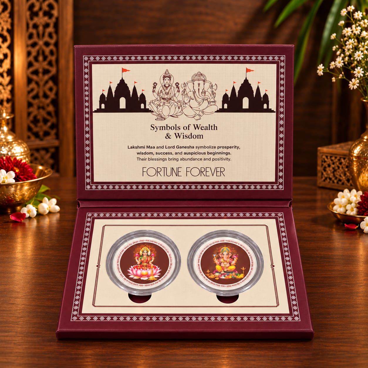 Lakshmi Ganesh Ji Silver Coin, 5gm Secondary image
