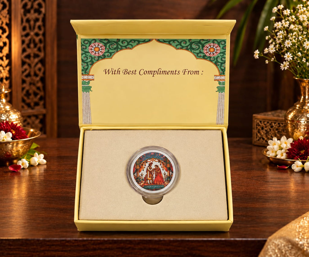 Happy Wedding Silver Coin, 10gm