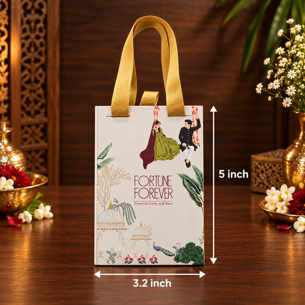 Wedding Swing Silver Coin Gift Bag, 20gm Main image