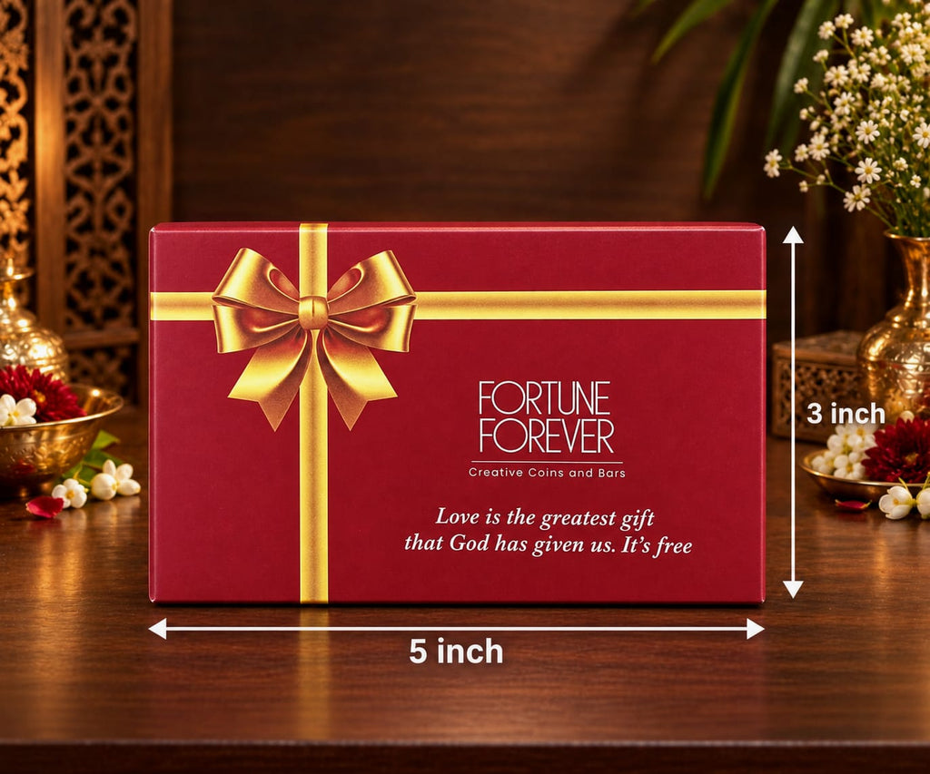Love Gift Box Silver Coin, 5gm