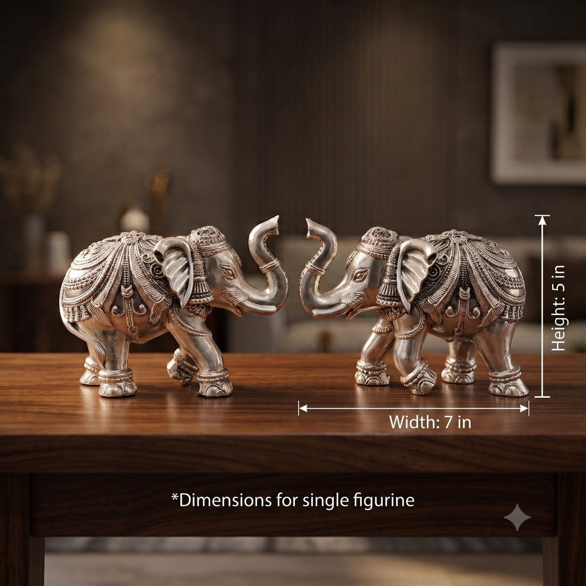 5 Inch Elephant Pair Main image