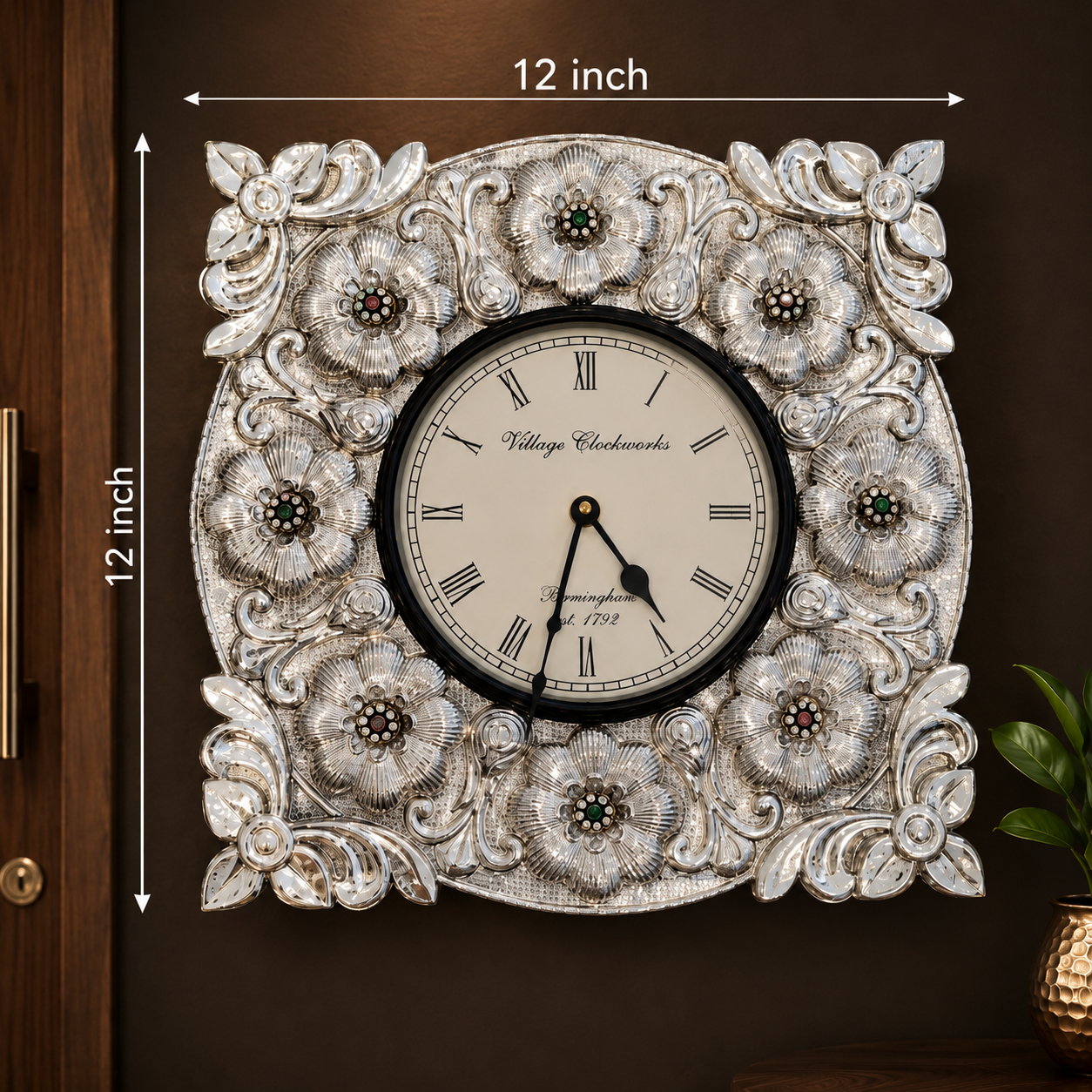 Old Flower Wall Clock Main image