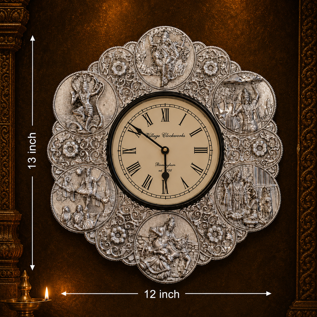 Radha Krishna Wall Clock