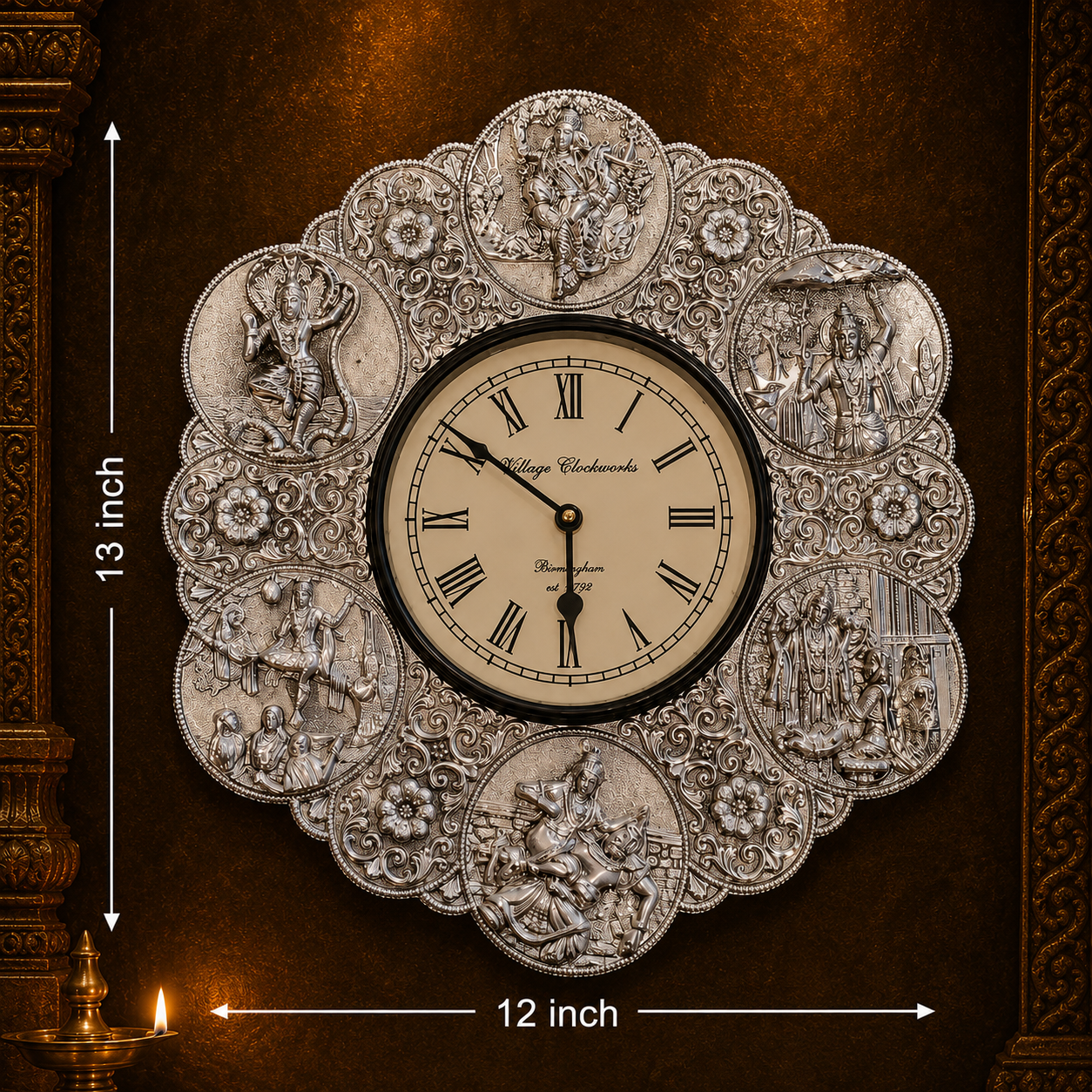 Radha Krishna Wall Clock