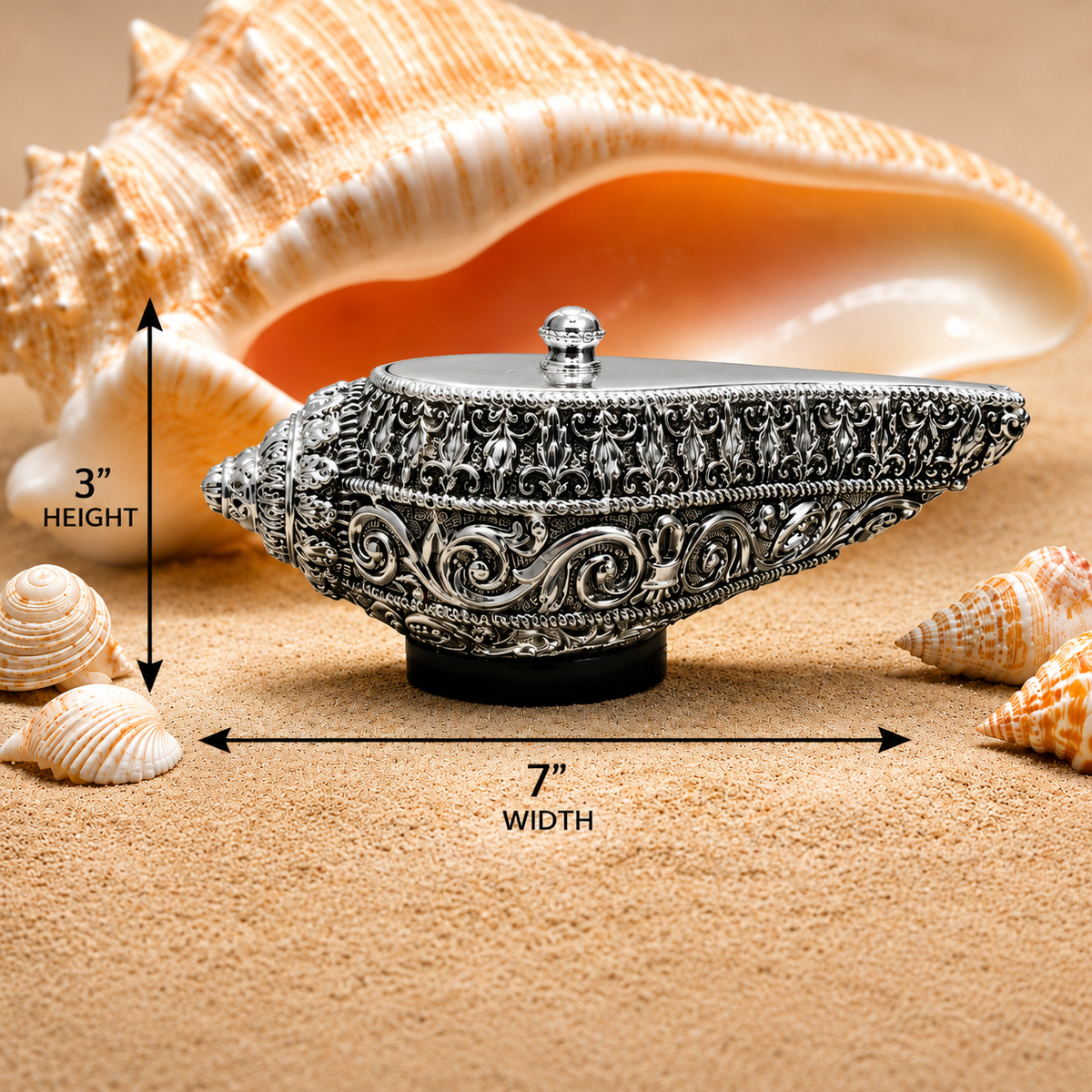 Silver Shankh Petite Box
