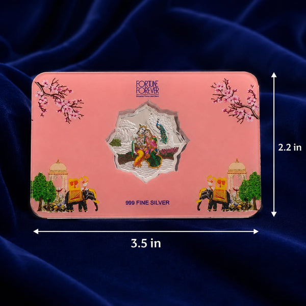 Divine Radha Krishan Silver Coin, 3g