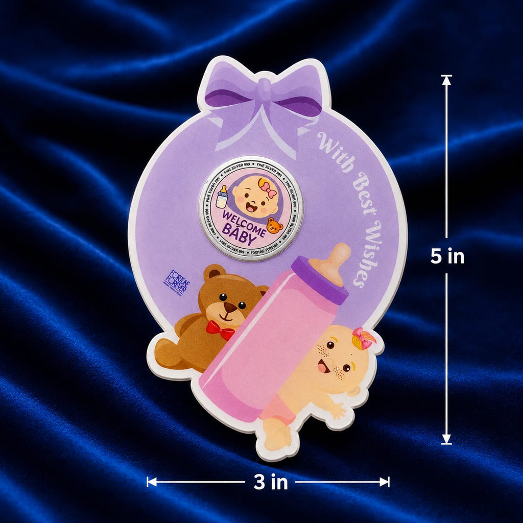 Welcome Baby Silver Coin, 5gm