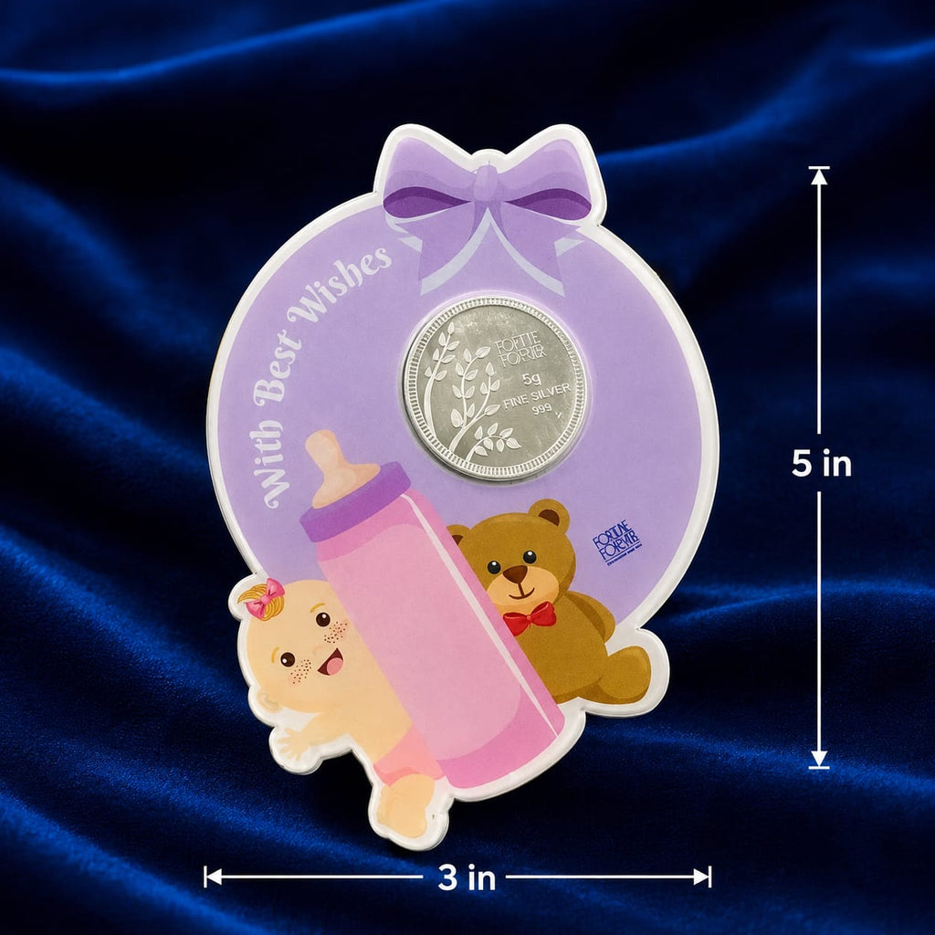 Welcome Baby Silver Coin, 5gm