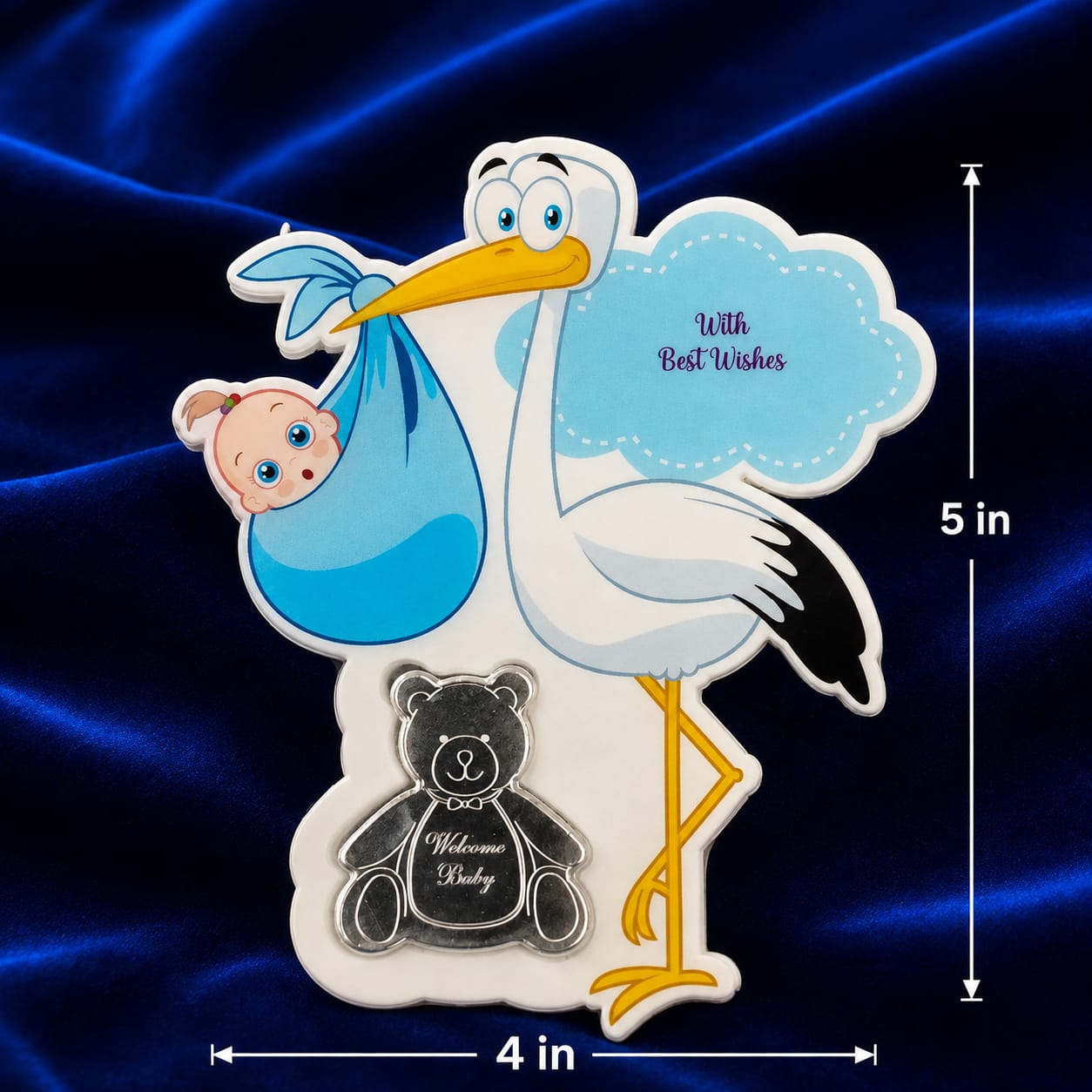 Welcome Baby Teddy Silver Coin, 10gm Secondary image