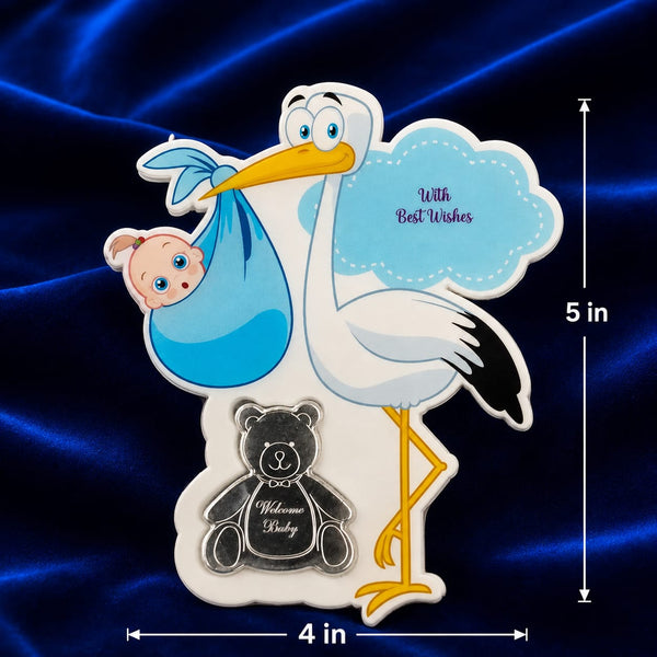 Welcome Baby Teddy Silver Coin, 10gm