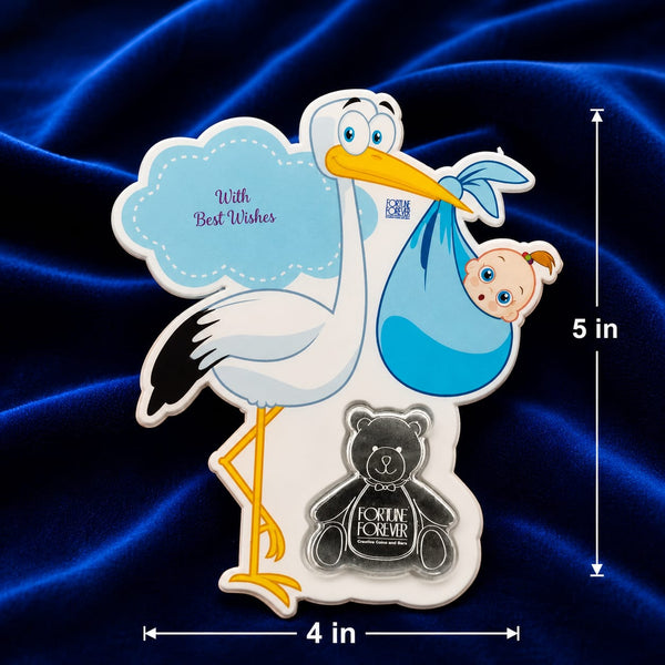 Welcome Baby Teddy Silver Coin, 10gm