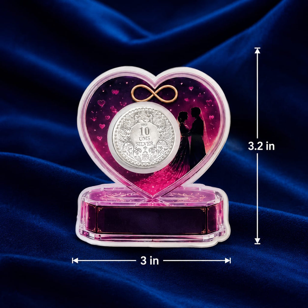Congratulations Couple Silver Coin, 10gm