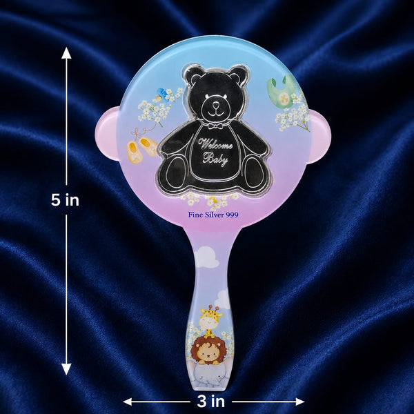 Teddy Love Silver Rattle, 10gm